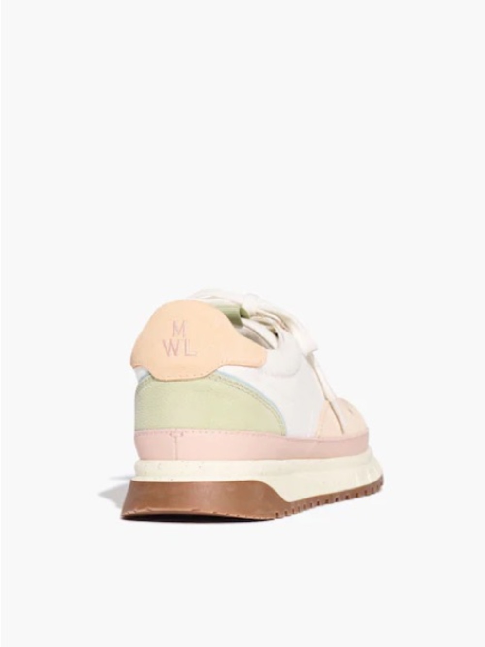 Women's Pastel Panel Runner Sneakers - Pink & White - Picture 2 of 9